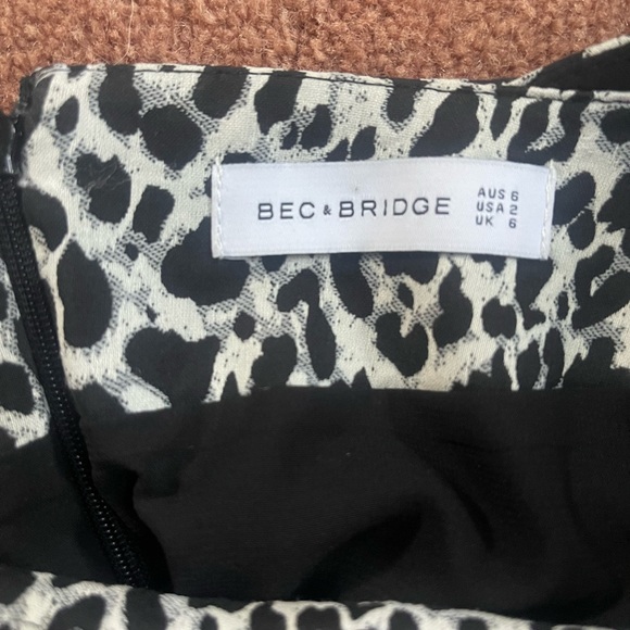 Bec & Bridge Snow Leopard Cutout Mini Dress - Picture 4 of 4